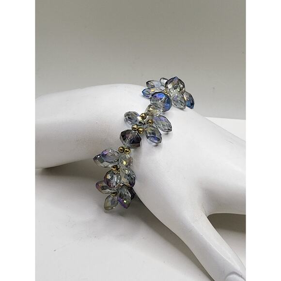 Aurora Borealis Glass Bead Bracelet for Stone Reuse or Display - Picture 3 of 7